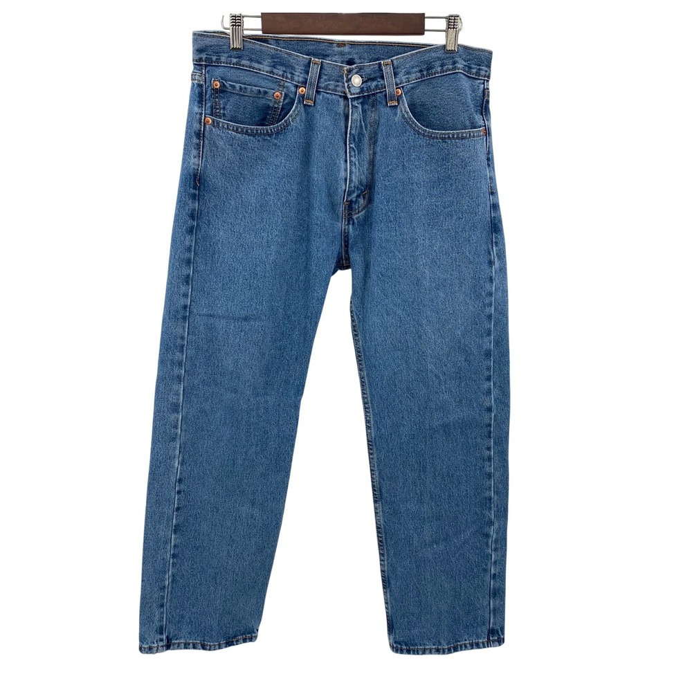 Levi's 505 Regular Fit Jeans Mens W34 L29‎ Medium Wash Blue Denim